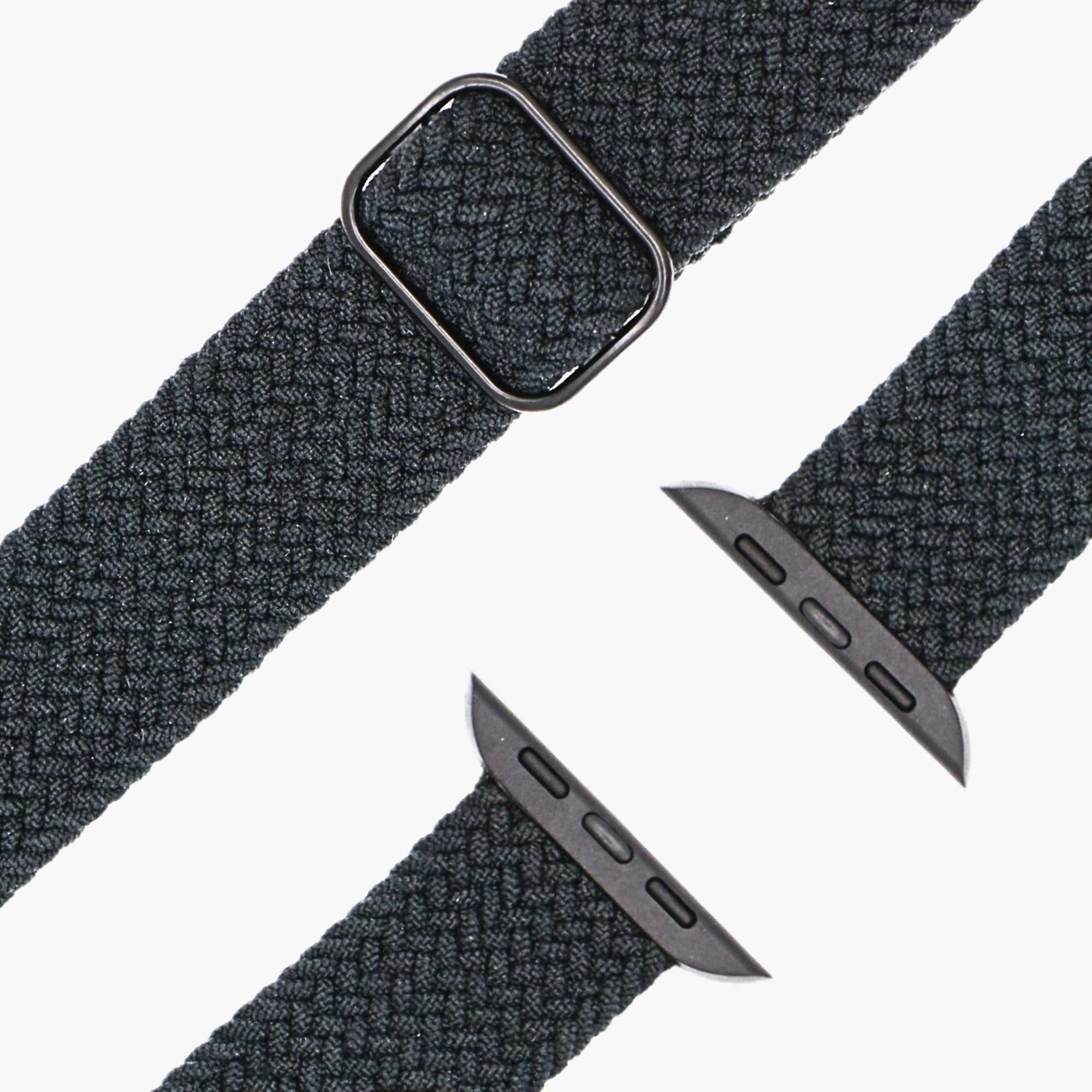 esntls - Geflochtenes Armband | Verstellbar Holzkohle - Armband passend für Apple Watch