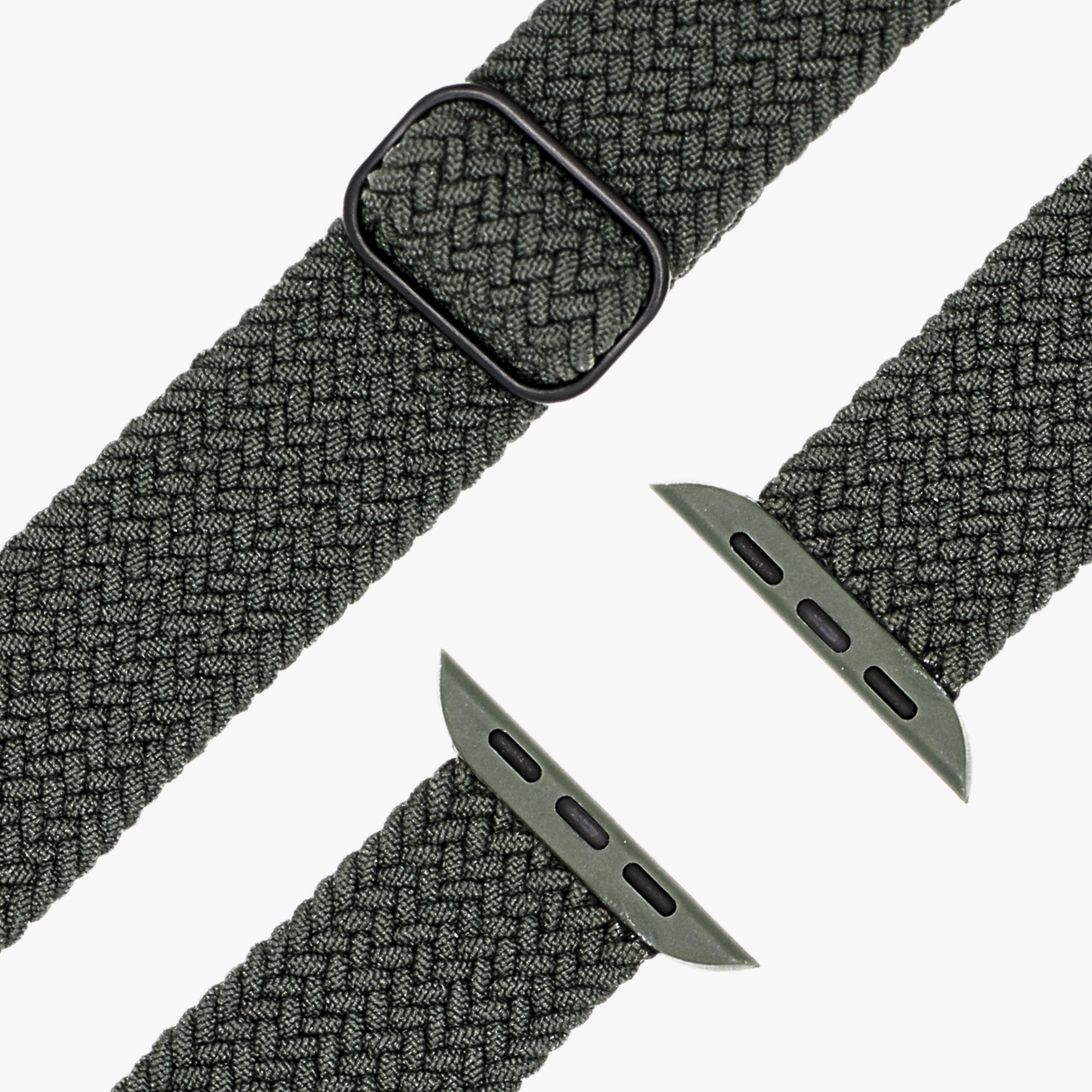 esntls - Geflochtenes Armband | Verstellbar Olivgrün - Armband passend für Apple Watch