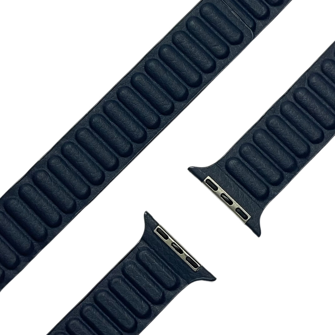 esntls - Kunstleder Loop Armband | Magnetverschluss Atlantikblau - Armband passend für Apple Watch