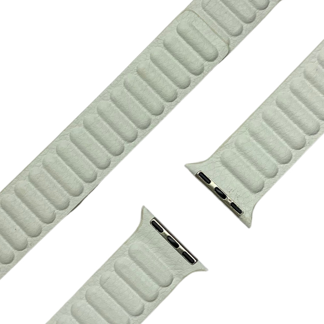 esntls - Kunstleder Loop Armband | Magnetverschluss Weiß - Armband passend für Apple Watch