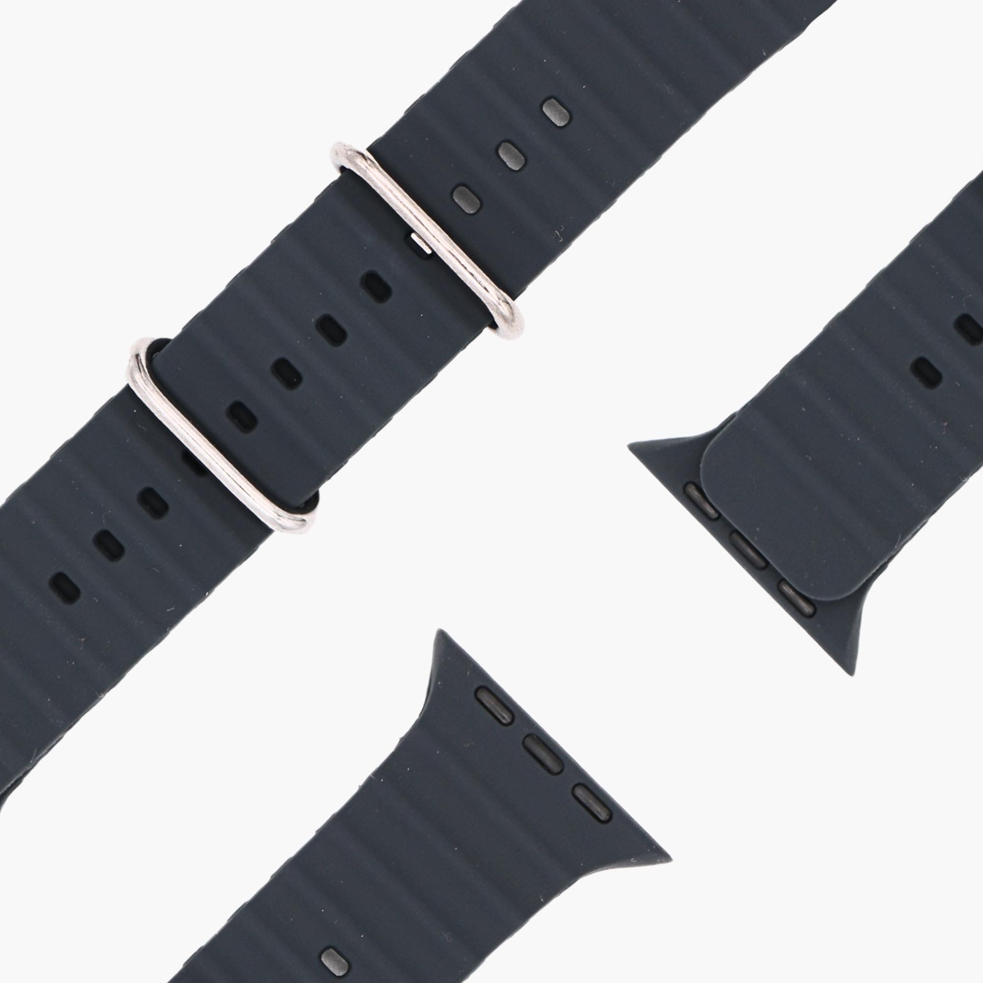 esntls - Silikon Armband Ocean Mitternachtsblau - Armband passend für Apple Watch