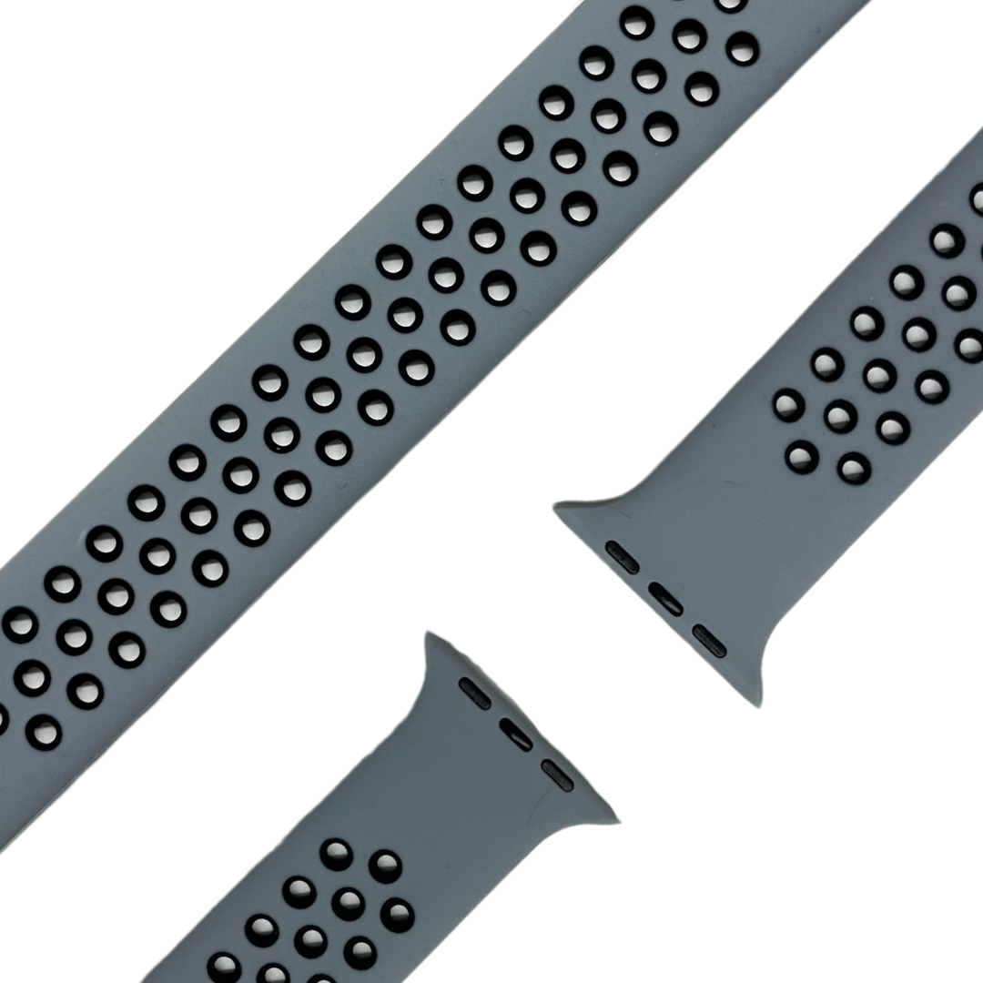esntls - Silikon Solo Loop Armband Obsidianschwarz 42mm | 44mm | 45mm | 49mm - Armband passend für Apple Watch