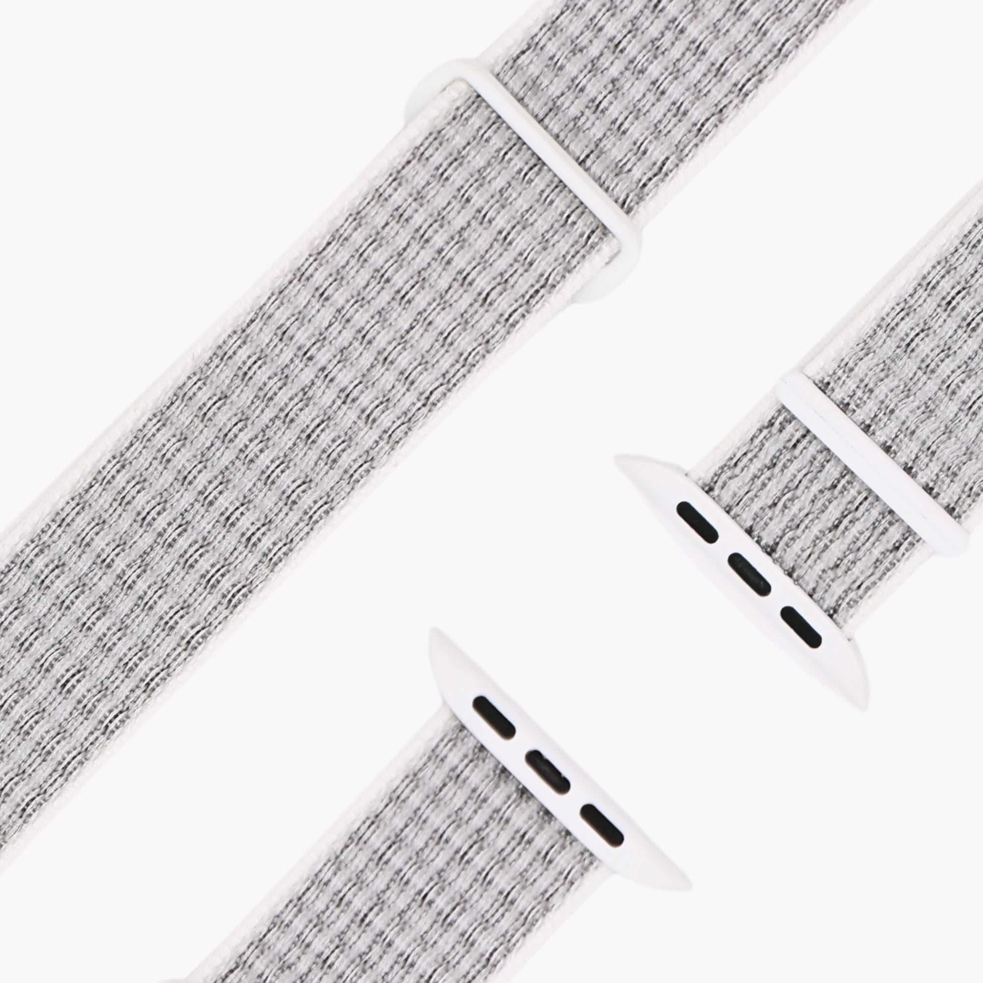 esntls - Sport Loop Armband | Klettverschluss Weiß meliert - Armband passend für Apple Watch