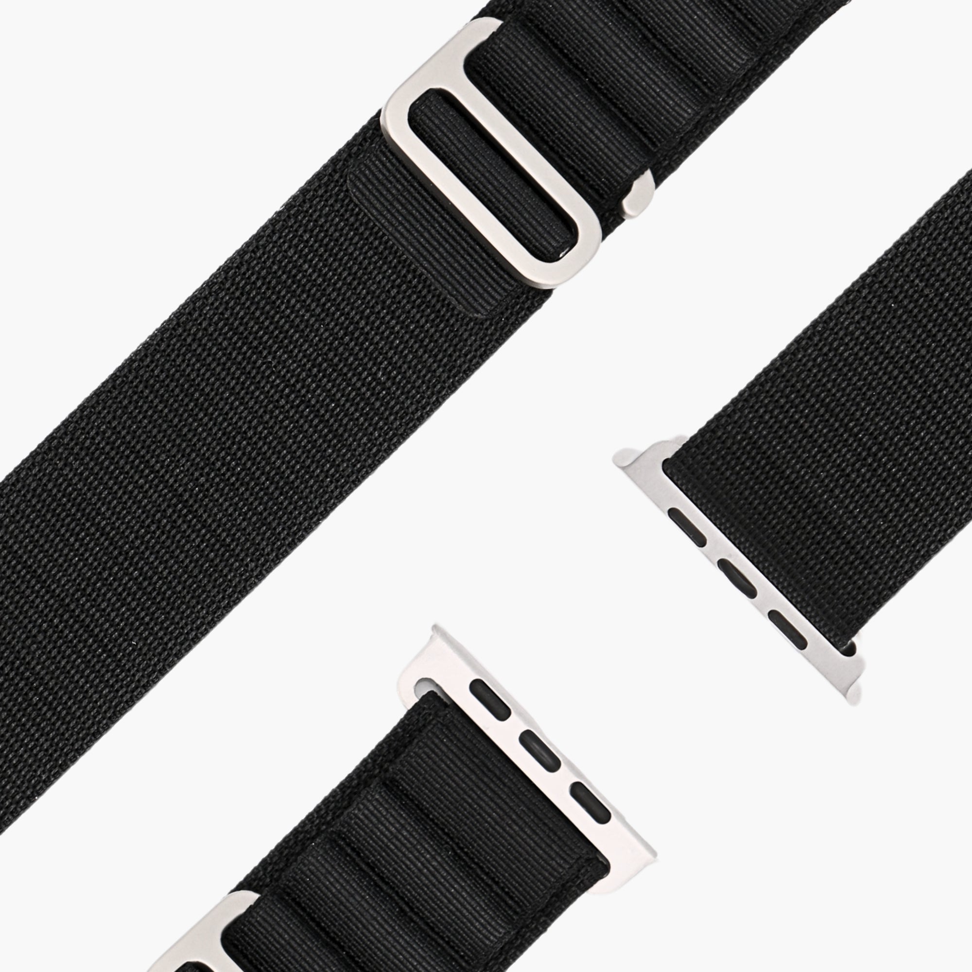 esntls - Alpine Loop Armband | Hakenverschluss Schwarz - Armband passend für Apple Watch