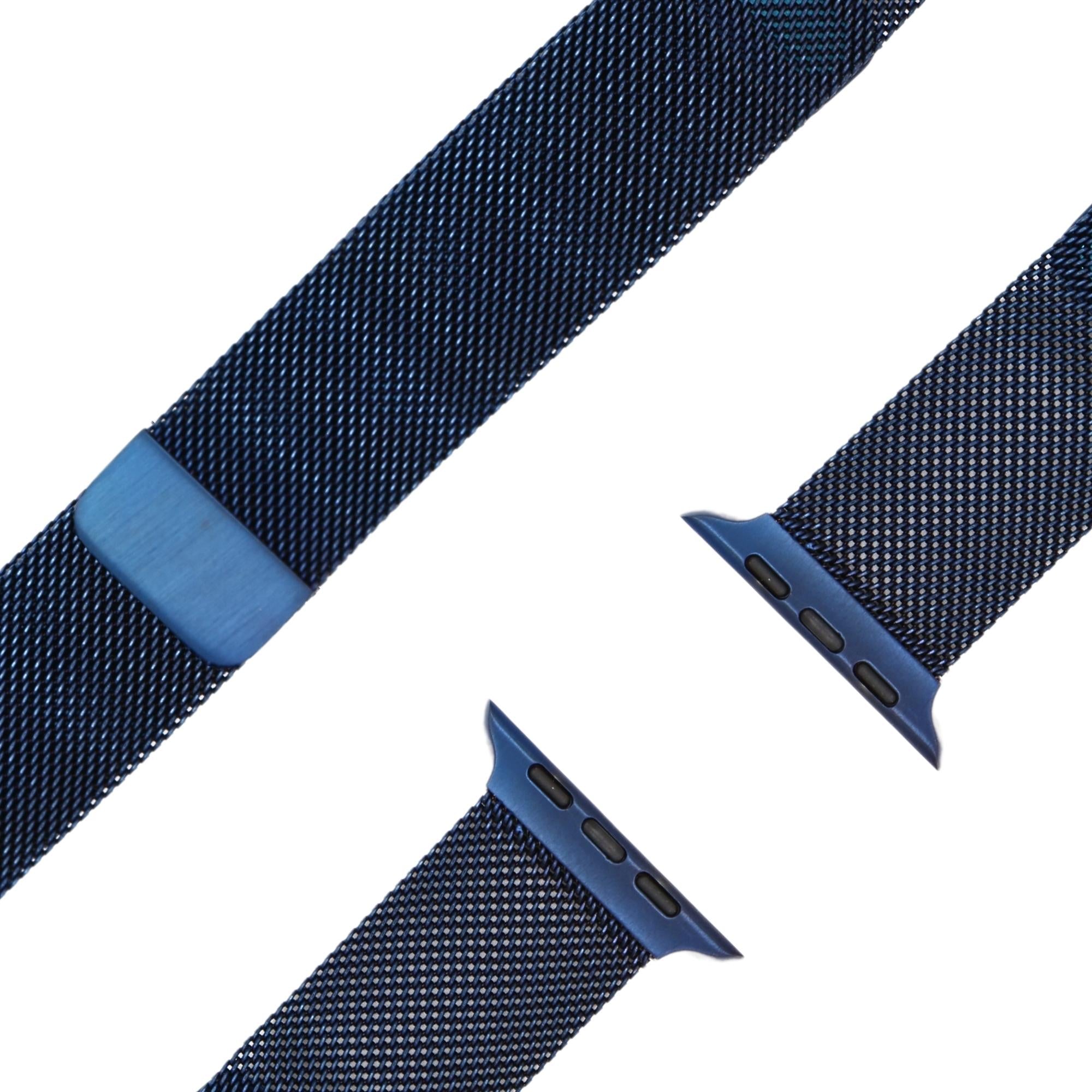 esntls - Milanaise Loop Armband | Magnetverschluss Blau - Armband passend für Apple Watch