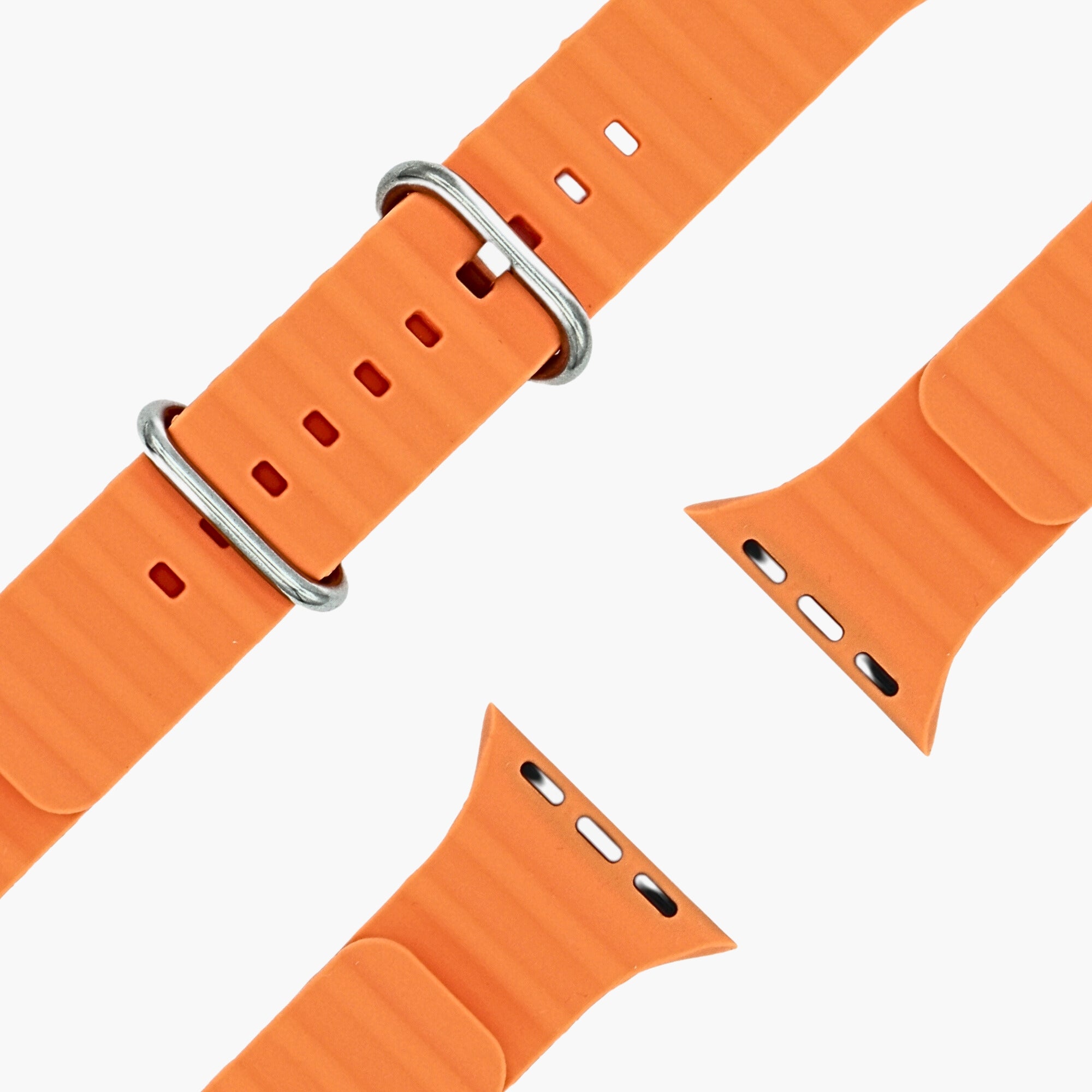 esntls silikon ocean band dornschließe orange passend apple watch strap wassersport