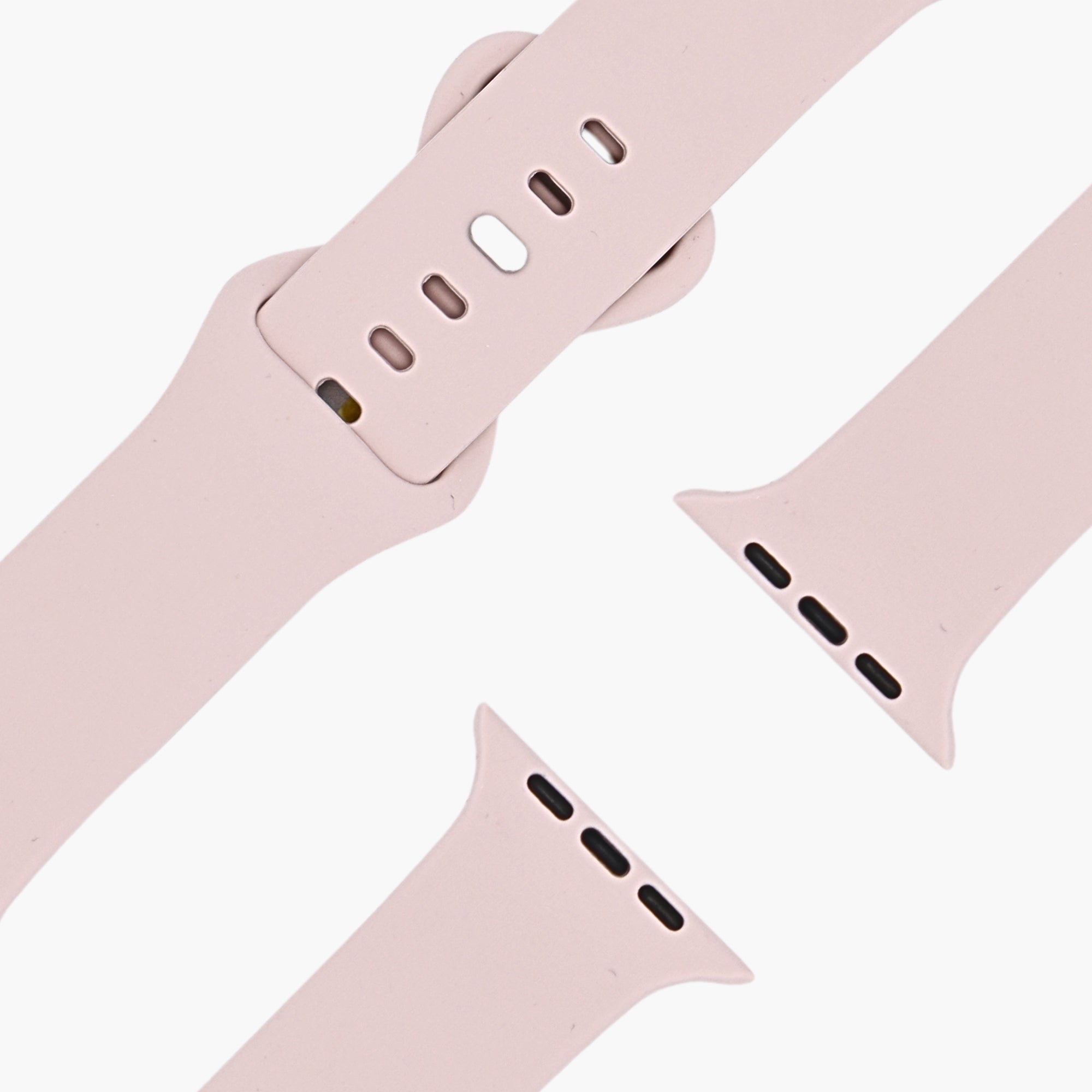 esntls silikon armband dornschließe pink sand passend apple watch sportlich