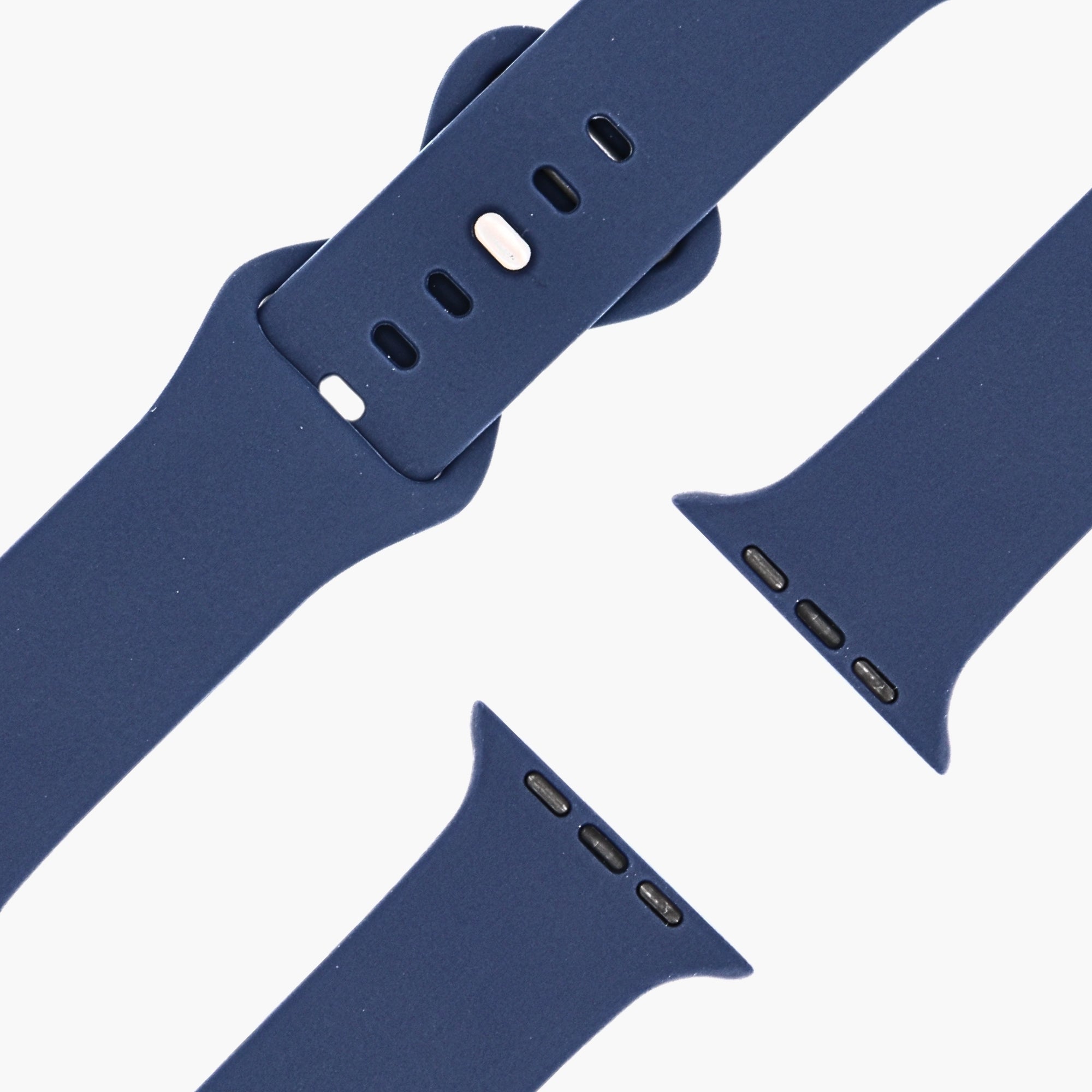 esntls silikon armband dornschließe mitternachtsblau passend  apple watch klassisch