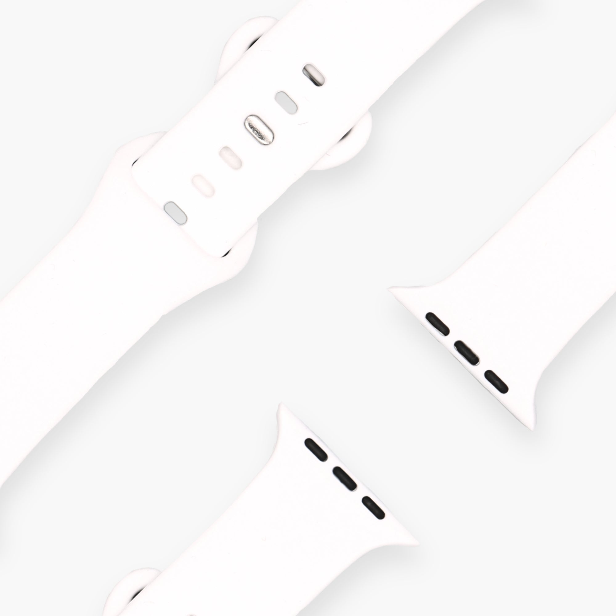 esntls silikon armband dornschließe weiss passend apple watch klassisch