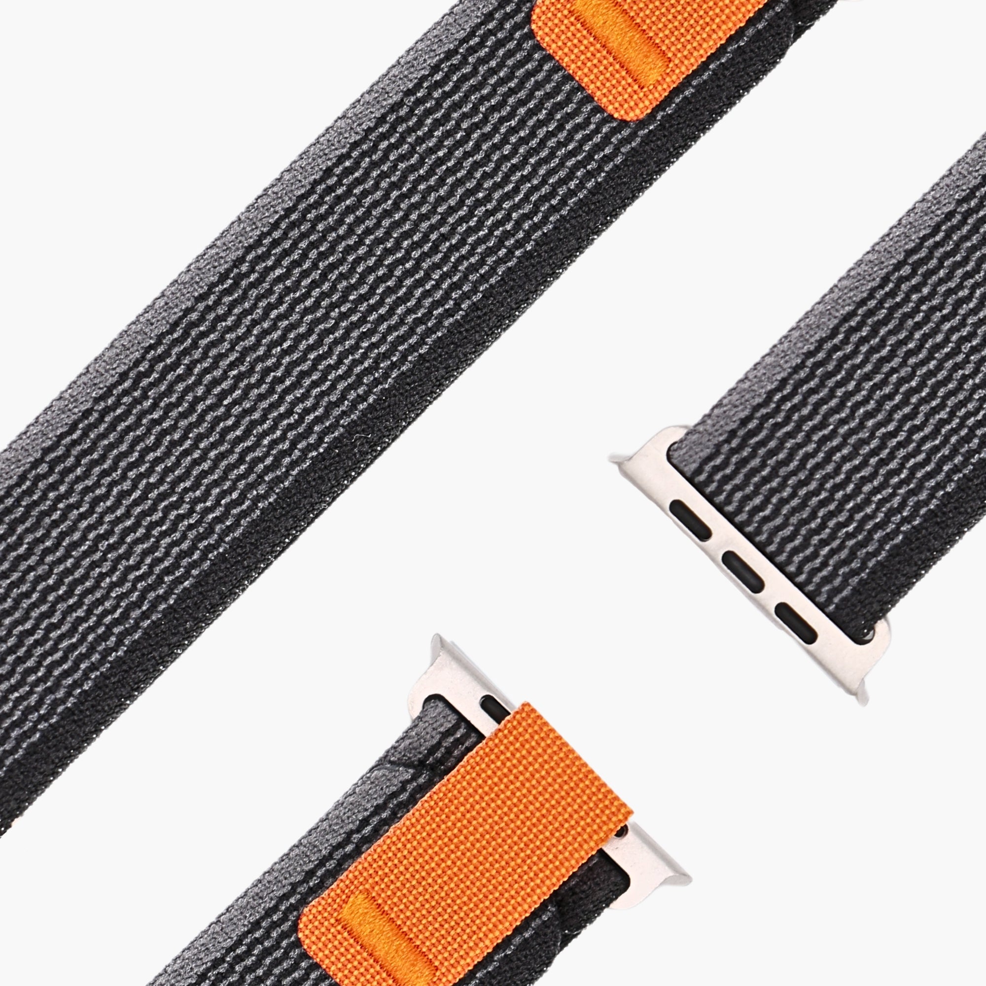 esntls trail loop klettverschluss grau orange passend apple armband