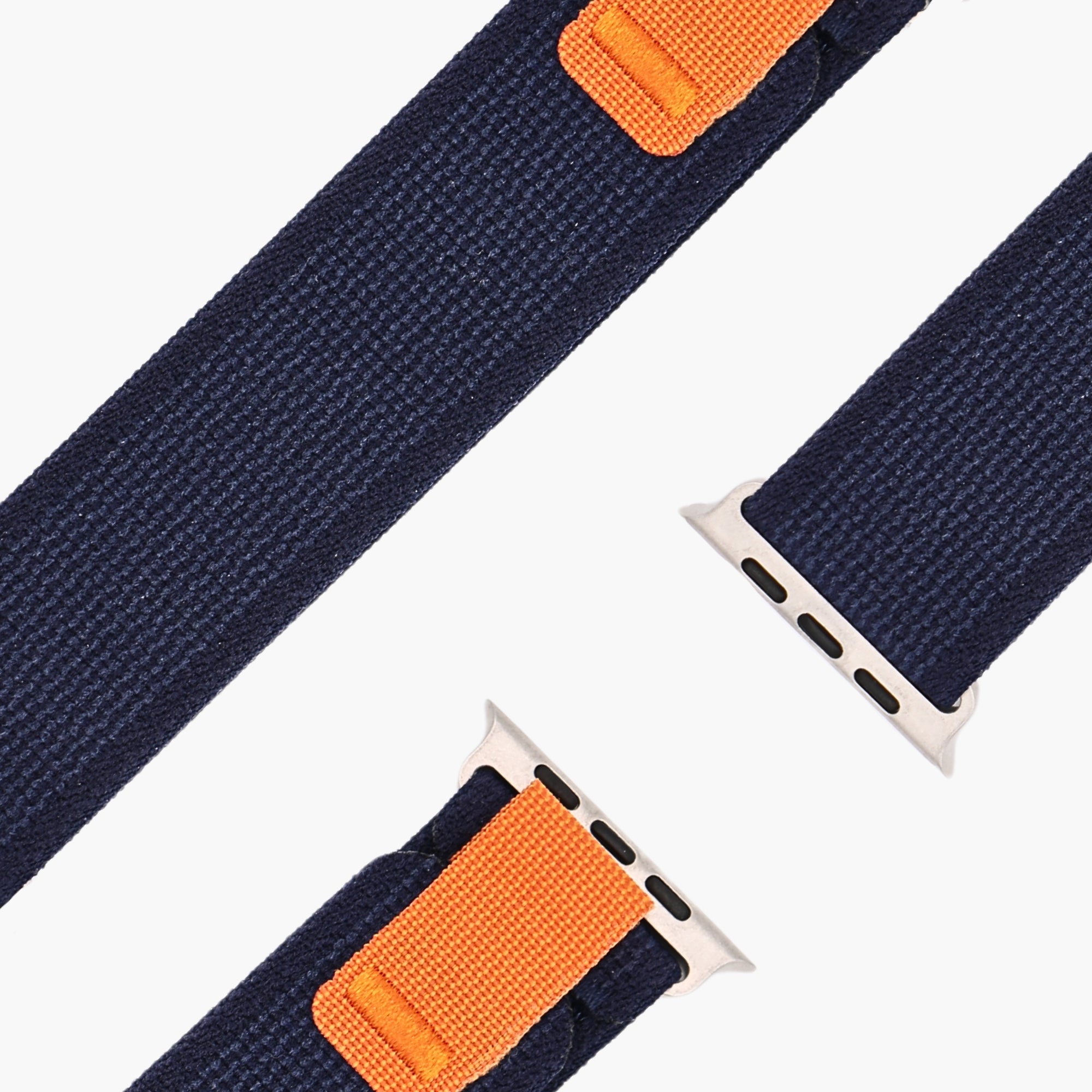 esntls trail loop klettverschluss mitternachtsblau orange passend apple armband