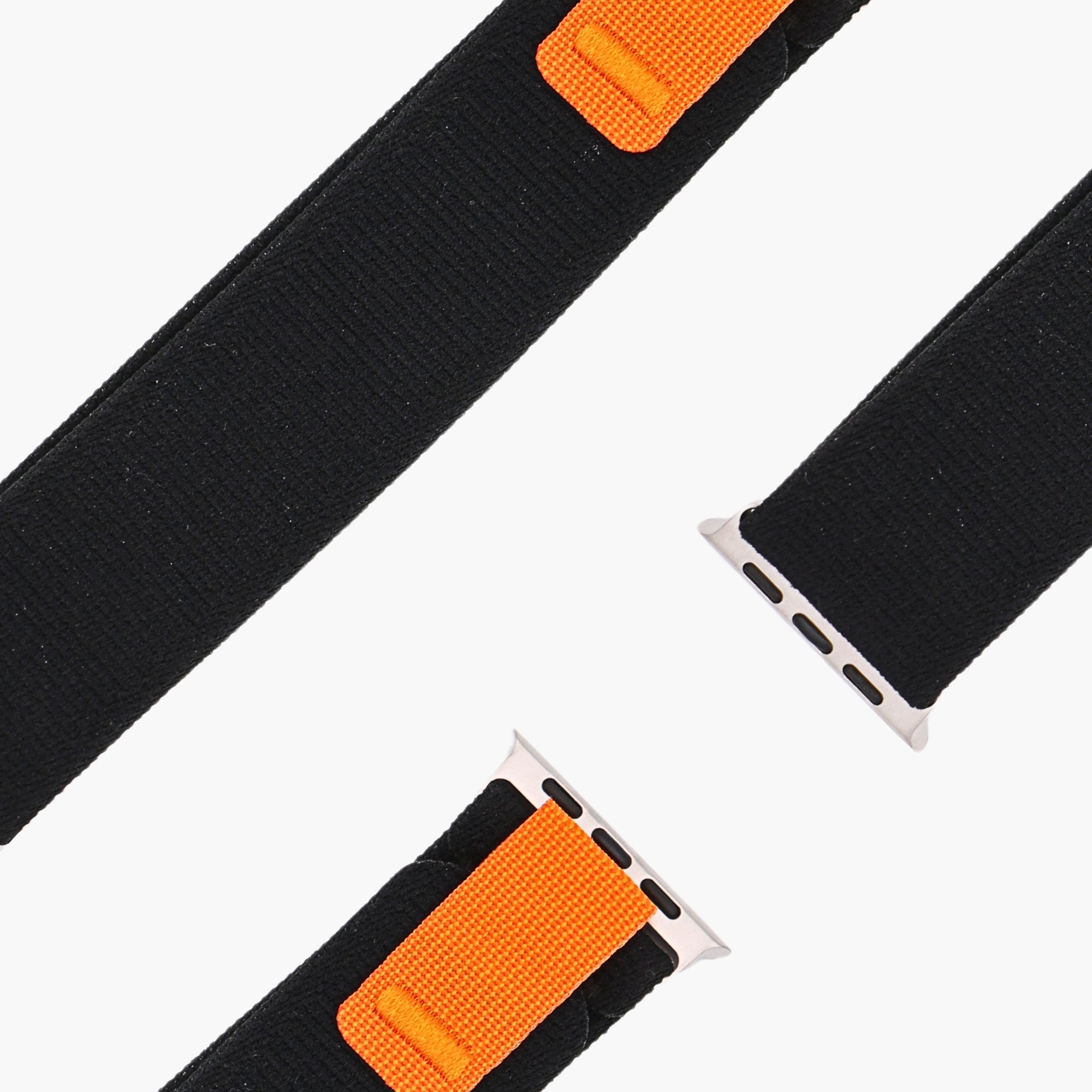 esntls trail loop klettverschluss schwarz orange passend apple armband