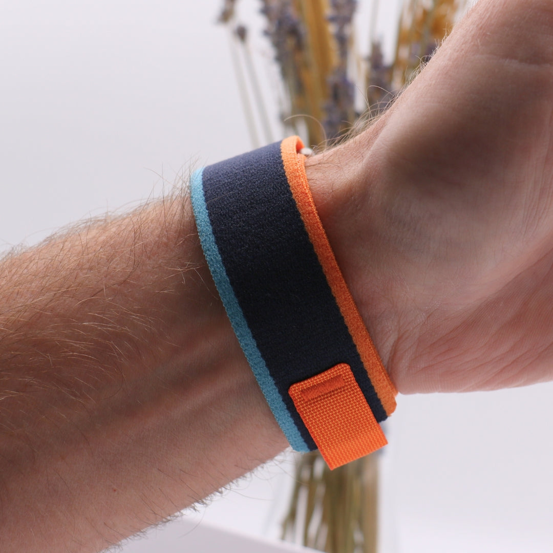 esntls trail loop klettverschluss navy orange passend apple armband