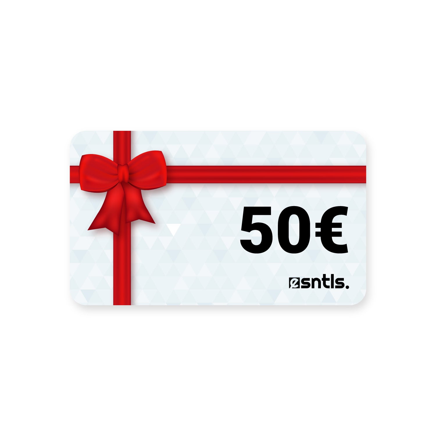 esntls geschenkgutschein 50 euro rotes band schleife geschenk karte